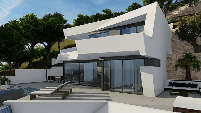 Villa de diseño de nueva construcción con excelentes vistas al mar - Calpe