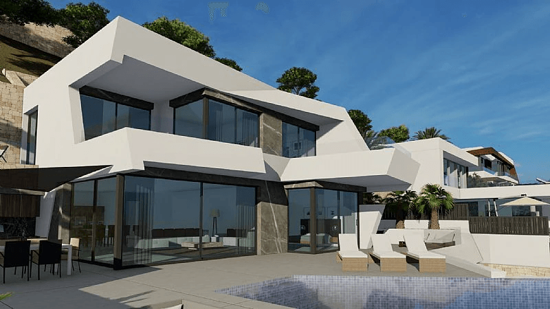Villa de diseño de nueva construcción con excelentes vistas al mar - Calpe