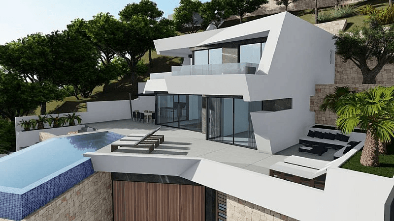 Villa de diseño de nueva construcción con excelentes vistas al mar - Calpe