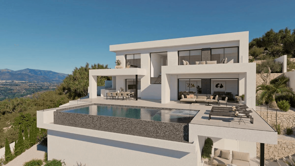 Magnifique chalet avec vues panoramiques sur la mer Méditerranée à Cumbre del Sol