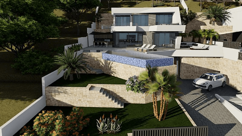 Villa de diseño de nueva construcción con excelentes vistas al mar - Calpe